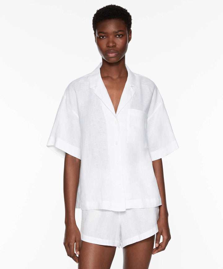 Moudda Oysho - Chemise 100% Lin à Revers - Tunisie 6