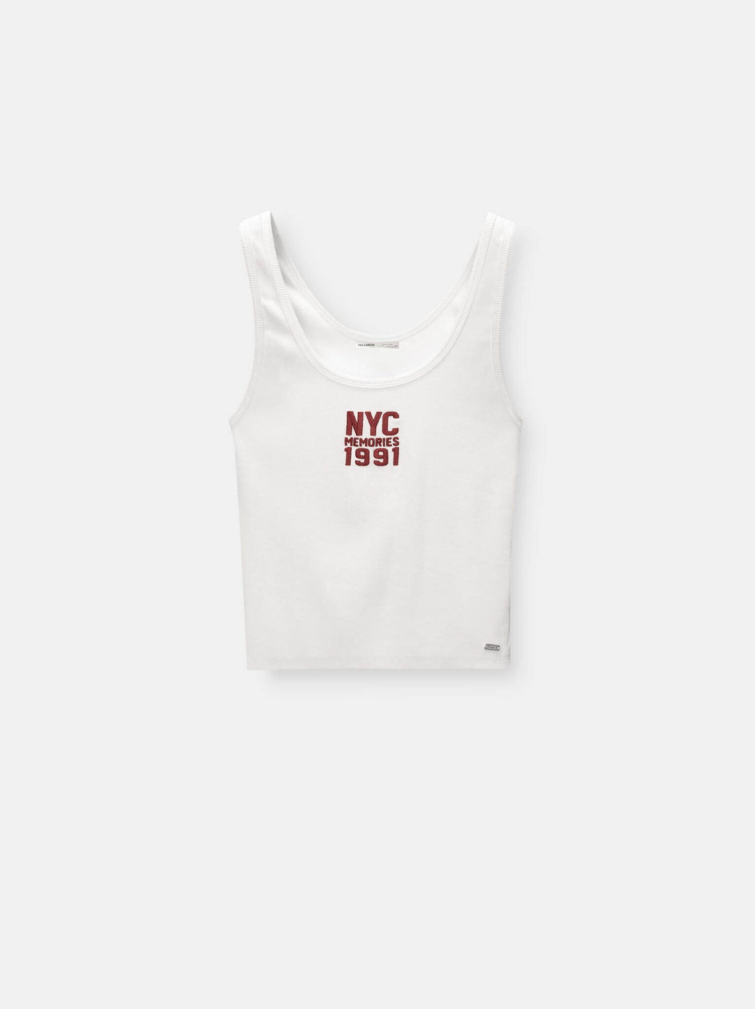 Moudda PULL & BEAR - Top Pacific Brodé Villes Blanc - Tunisie 4
