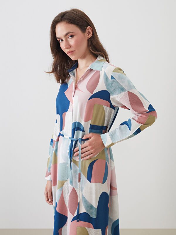 Moudda LC Waikiki - Robe tissée manches longues Femme Imprimé mélange - Tunisie 2