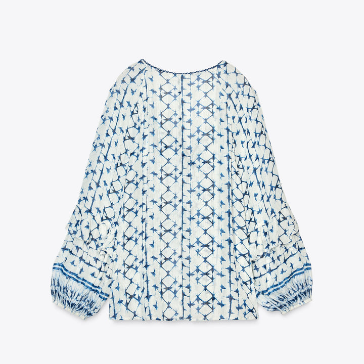 Moudda ZARA - Blouse - Fil Métallisé & Imprimé - Tunisie 2