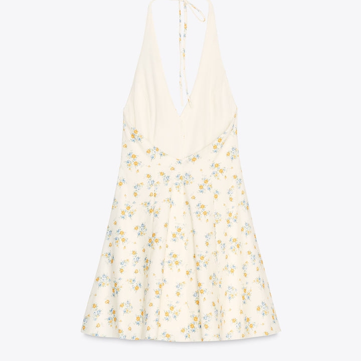 Moudda ZARA - Robe Courte Popeline Élastique Halter - Volume & Boutons - Tunisie 2