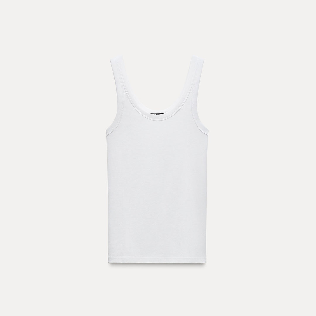 Moudda ZARA - T-shirt en Coton Mercerisé à Bretelles - Tunisie 2
