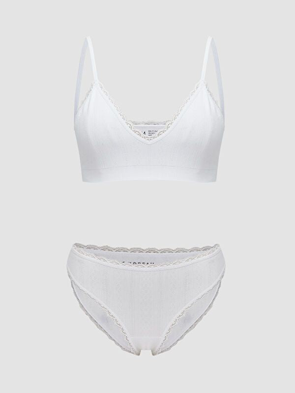 Moudda LC Waikiki - Ensemble sous-vêtement jersey Femme Blanc optique - Tunisie 1