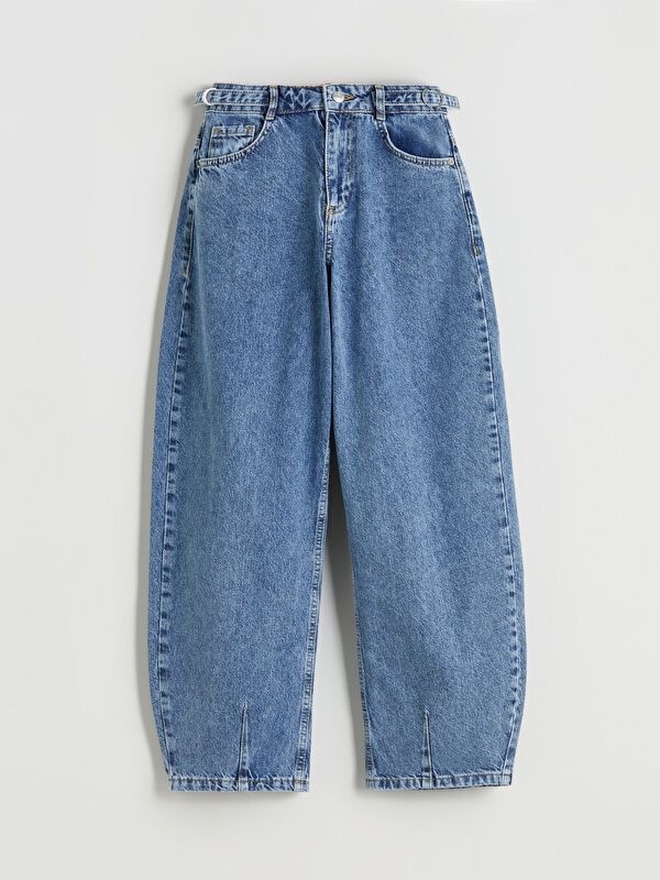 Moudda LC Waikiki - Pantalon tissé en denim Fille Lavage à l'acide bleu - Tunisie 1