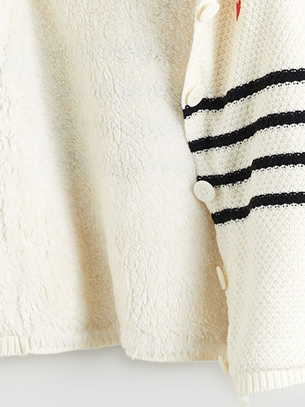 Moudda LC Waikiki - Cardigan en tricot Fille Rayures noires - Tunisie 3