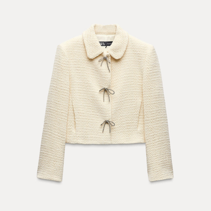 Moudda ZARA - Veste tissu brut strass nœud - Tunisie 2