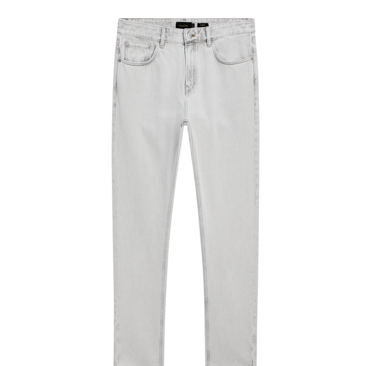 Moudda Massimo Dutti - Pantalon jean gris clair relaxed - Tunisie 1