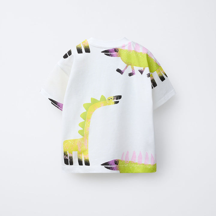 Moudda ZARA - T-Shirt Enfant - AOP Dinosaures & Yeux - Tunisie 2