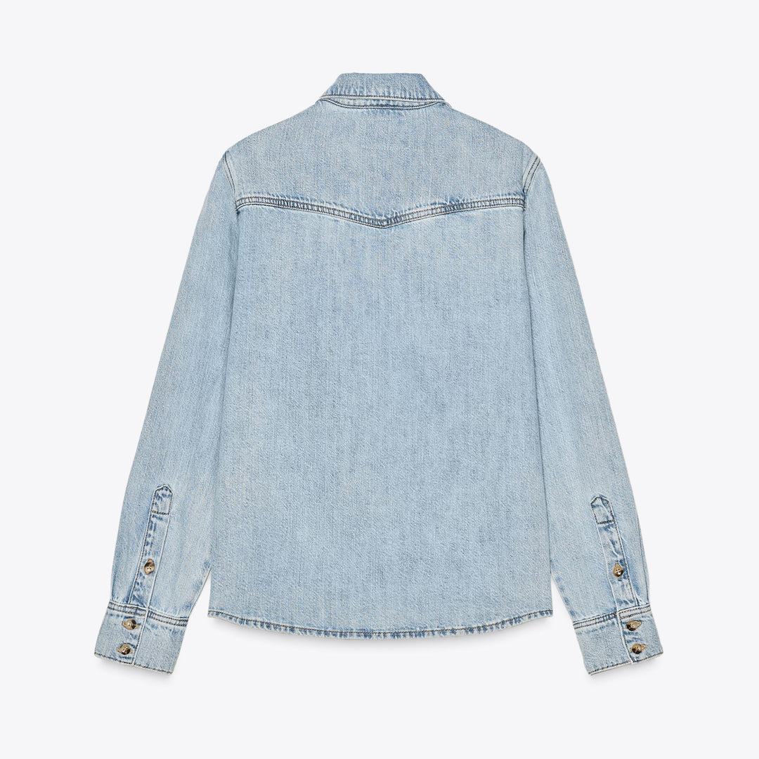 Moudda ZARA - Chemise Denim - Bleu Décoloré - Tunisie 2