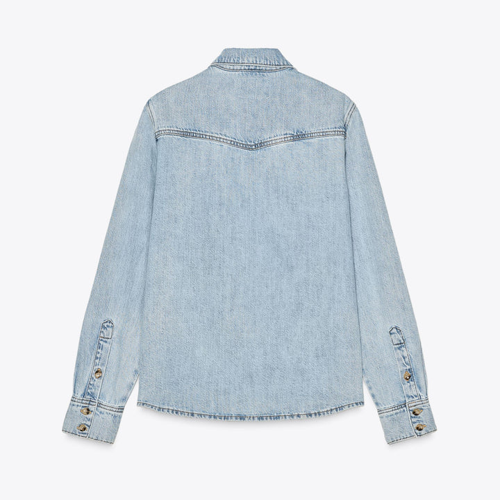 Moudda ZARA - Chemise Denim - Bleu Décoloré - Tunisie 2