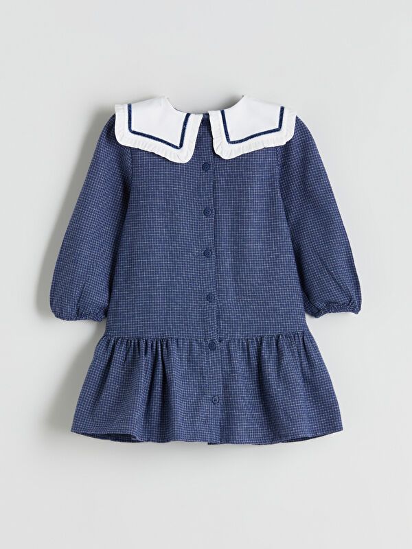 Moudda LC Waikiki - Robe tissée manches longues Fille Imprimé marine - Tunisie 3