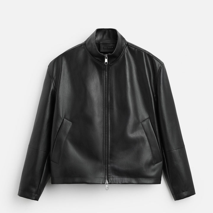 Moudda ZARA - Veste Noire PU - Bonded - Tunisie 1