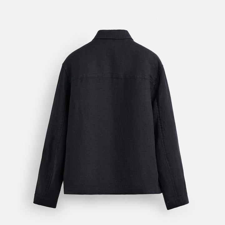 Moudda ZARA - Veste - 100% Lin Marine & Poche (Lac Bleu & Aigrette) - Tunisie 2