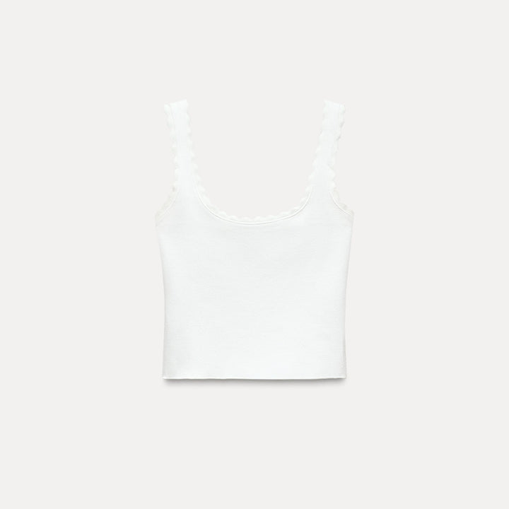 Moudda ZARA - Haut bretelles tricot ondulé extensible - Tunisie 1
