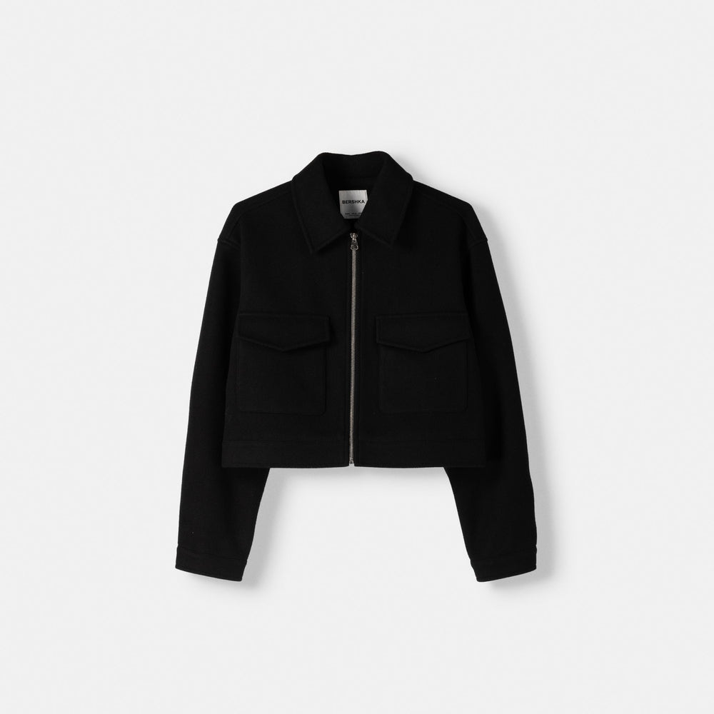 Moudda BERSHKA - Veste Courte Drap Soft - Col Pala - Tunisie 2