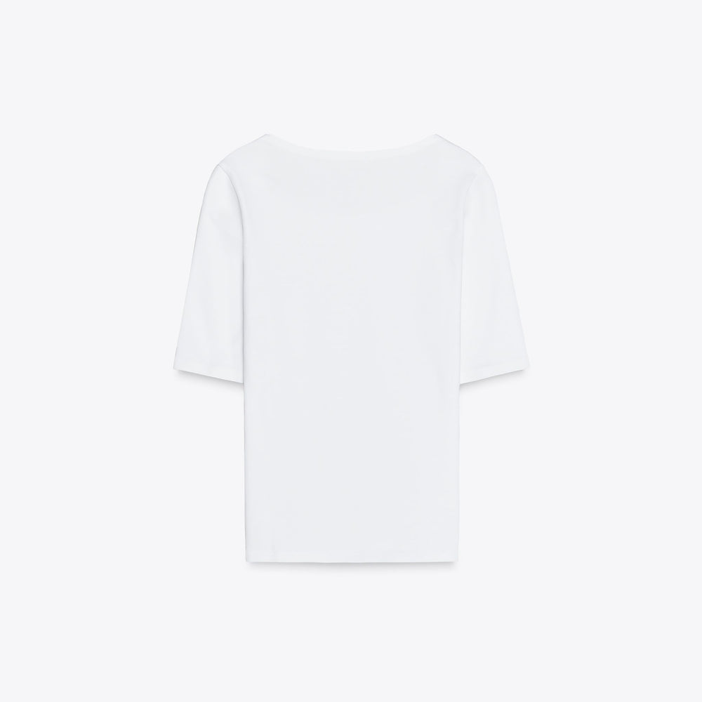 Moudda ZARA - T-Shirt - Coton/Élasthanne & Encolure Carrée - Tunisie 2