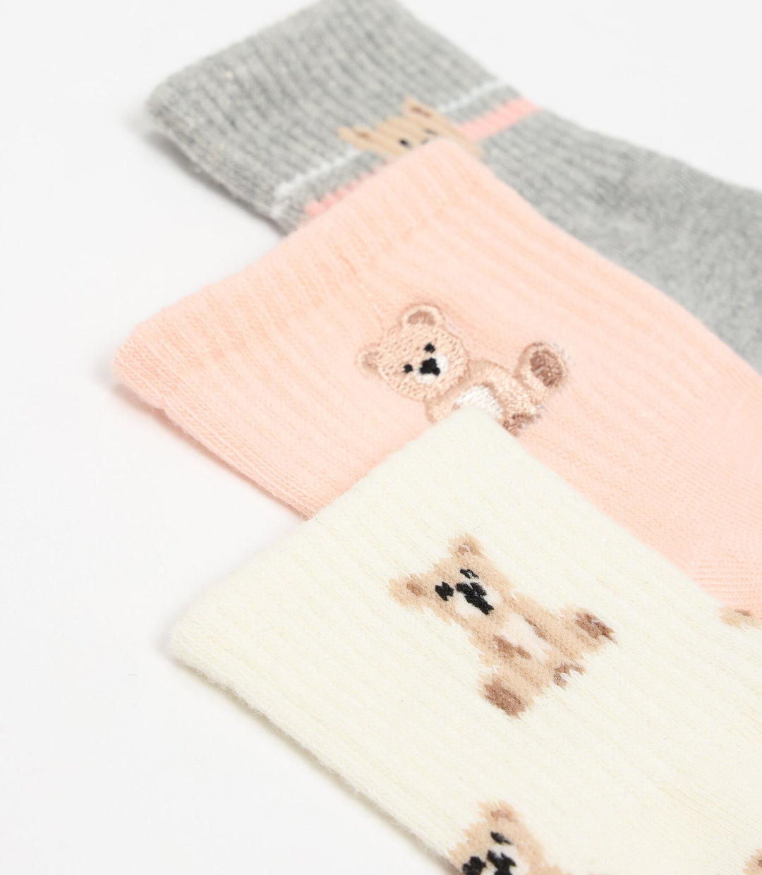 Moudda Lefties - Pack 3 Chaussettes Cheville - Ourson Brodé - Tunisie 3