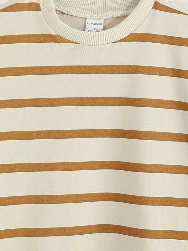 Moudda LC Waikiki - T-shirt en jersey manches longues Garçon Bande gris clair - Tunisie 4