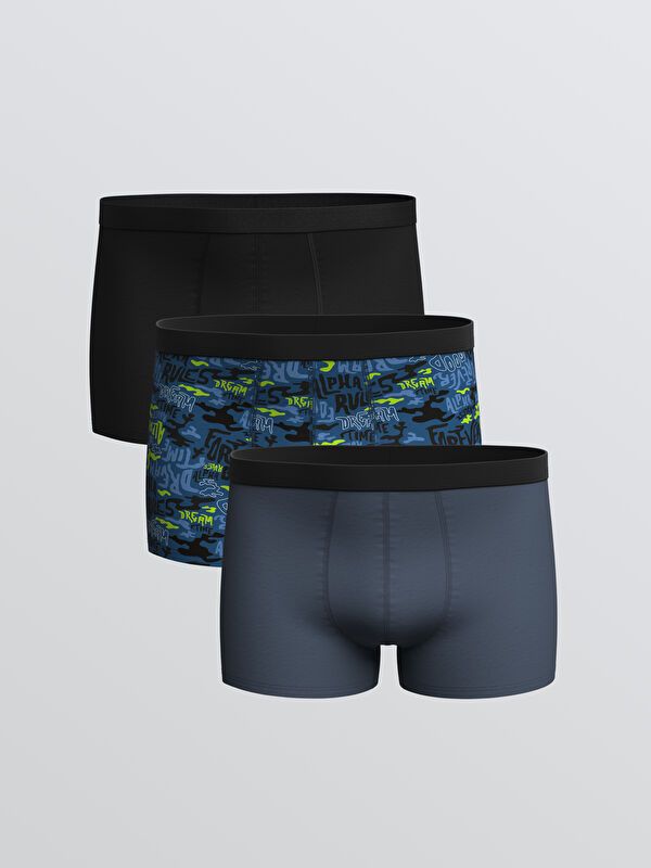 Moudda LC Waikiki - Boxer Homme Impression bleu foncé - Tunisie 1