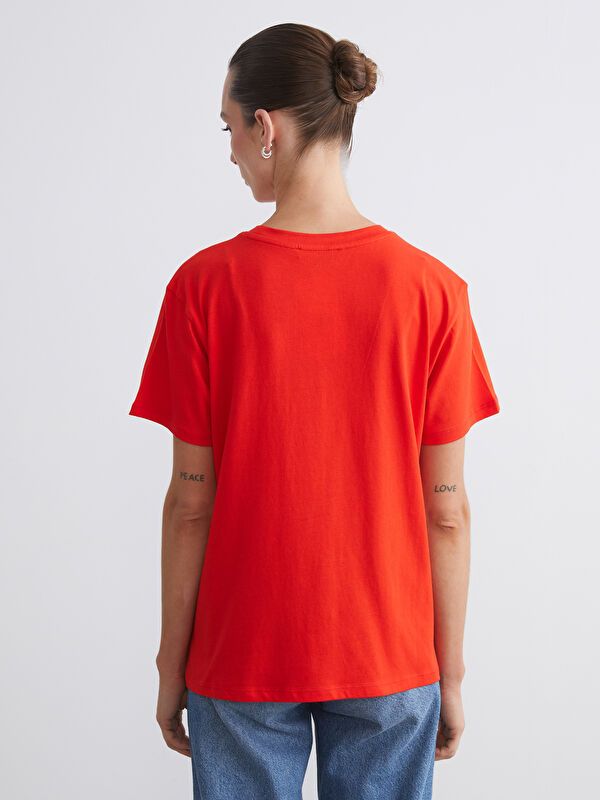 Moudda LC Waikiki - Body jersey manches courtes Femme Rouge vif - Tunisie 4