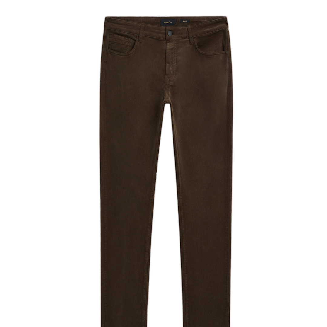 Moudda Massimo Dutti - Pantalon jean velours côtelé diagonal coupe slim - Tunisie 1