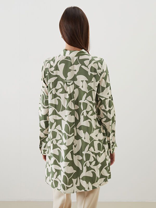 Moudda LC Waikiki - Tunique tissée manches longues Femme Imprimé vert - Tunisie 4