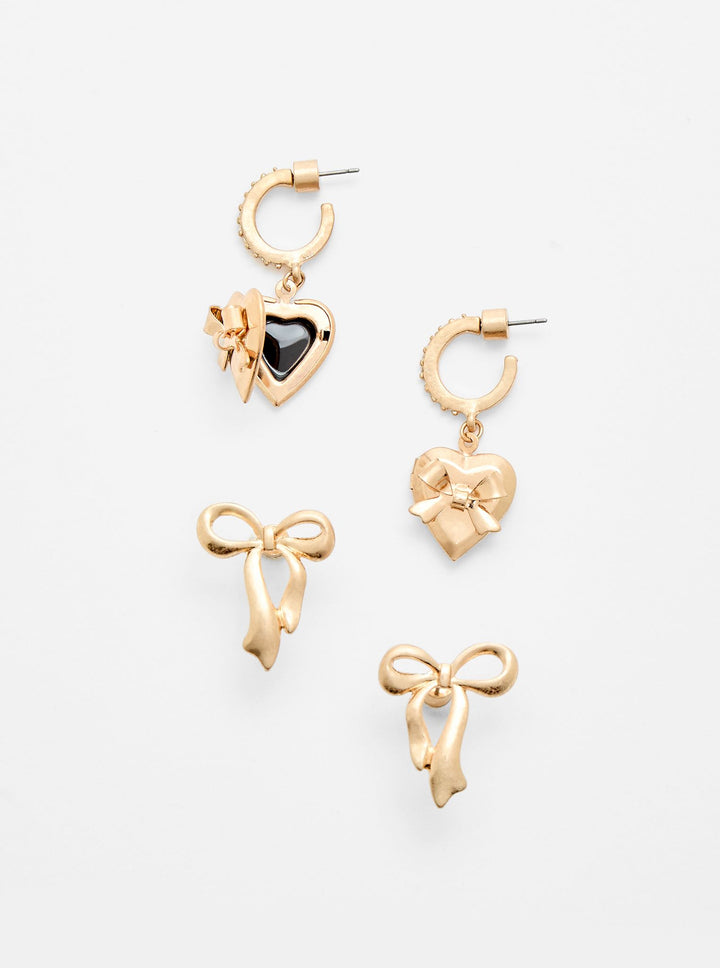 Moudda STRADIVARIUS - Lot de Boucles d'Oreilles Nœud et Cœur - Tunisie 4