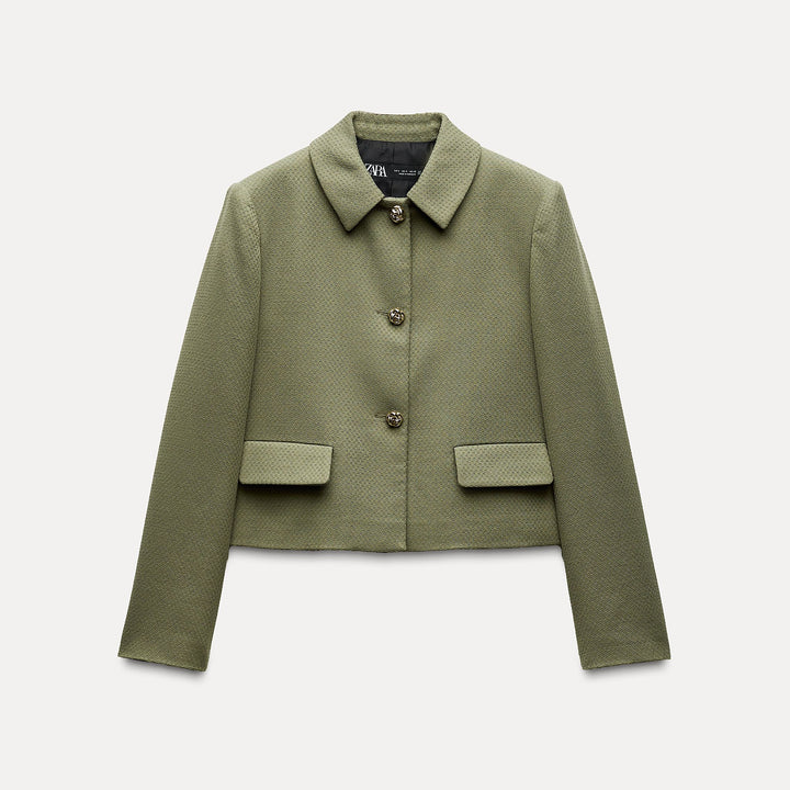 Moudda ZARA - Blazer en Piqué Col Chemise - Tunisie 2