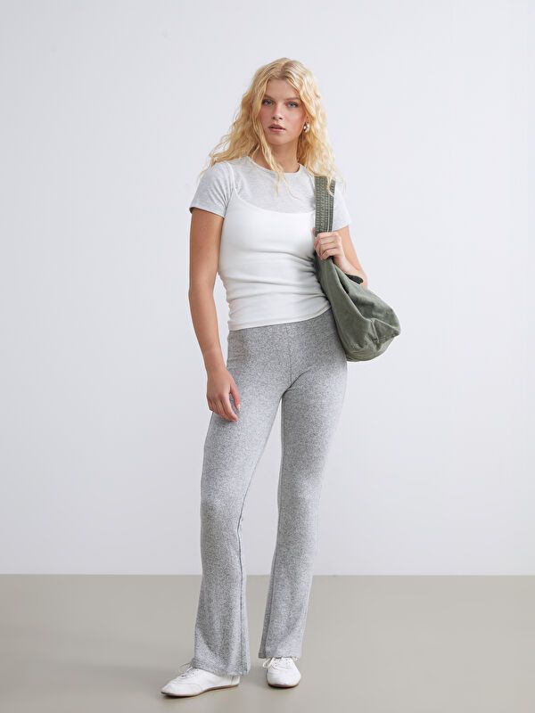 Moudda LC Waikiki - Pantalon en jersey Femme Mélange gris clair - Tunisie 1