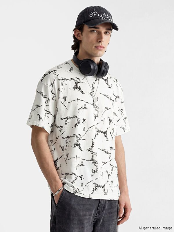 Moudda LC Waikiki - T-shirt imprimé manches courtes en jersey pour Homme - Tunisie 1