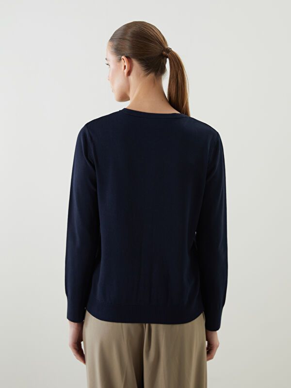 Moudda LC Waikiki - Cardigan fin en tricot Femme Marine - Tunisie 4