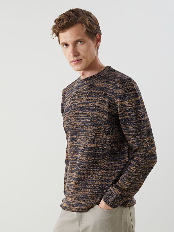 Moudda LC Waikiki - Pull en tricot Homme Mélange de la marine - Tunisie 1