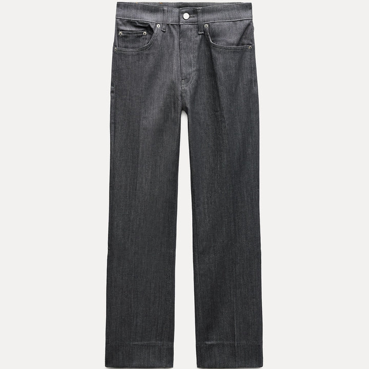 Moudda ZARA - Jean bootcut taille haute court gris froid - Tunisie 2