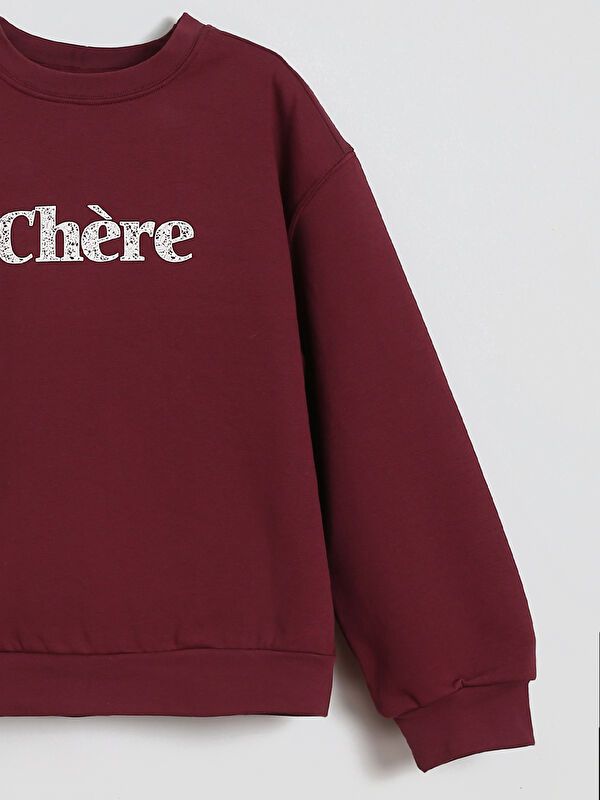 Moudda LC Waikiki - Sweatshirt en jersey Fille Prune - Tunisie 3