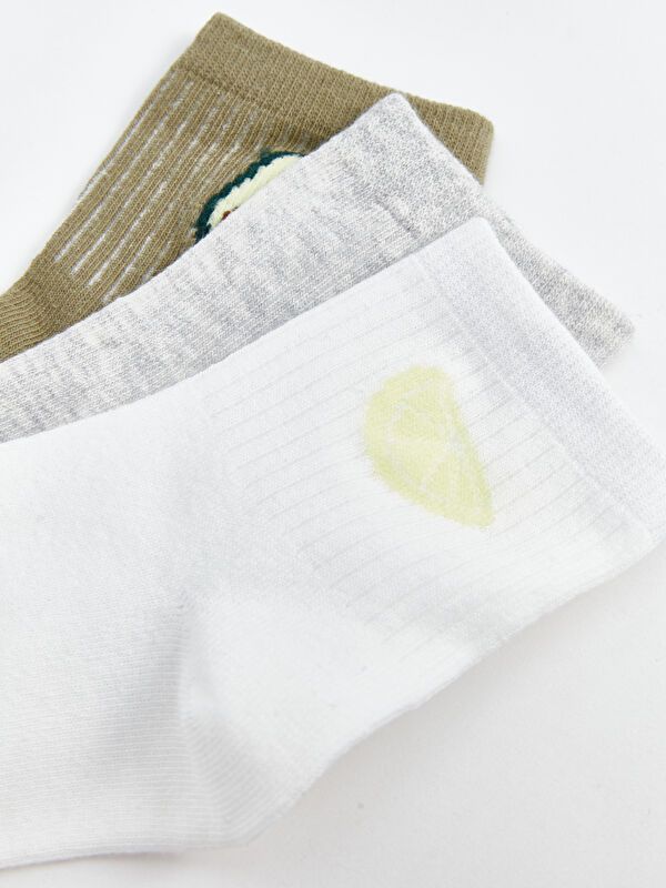 Moudda LC Waikiki - Chaussettes courtes Femme Mélange gris clair - Tunisie 3