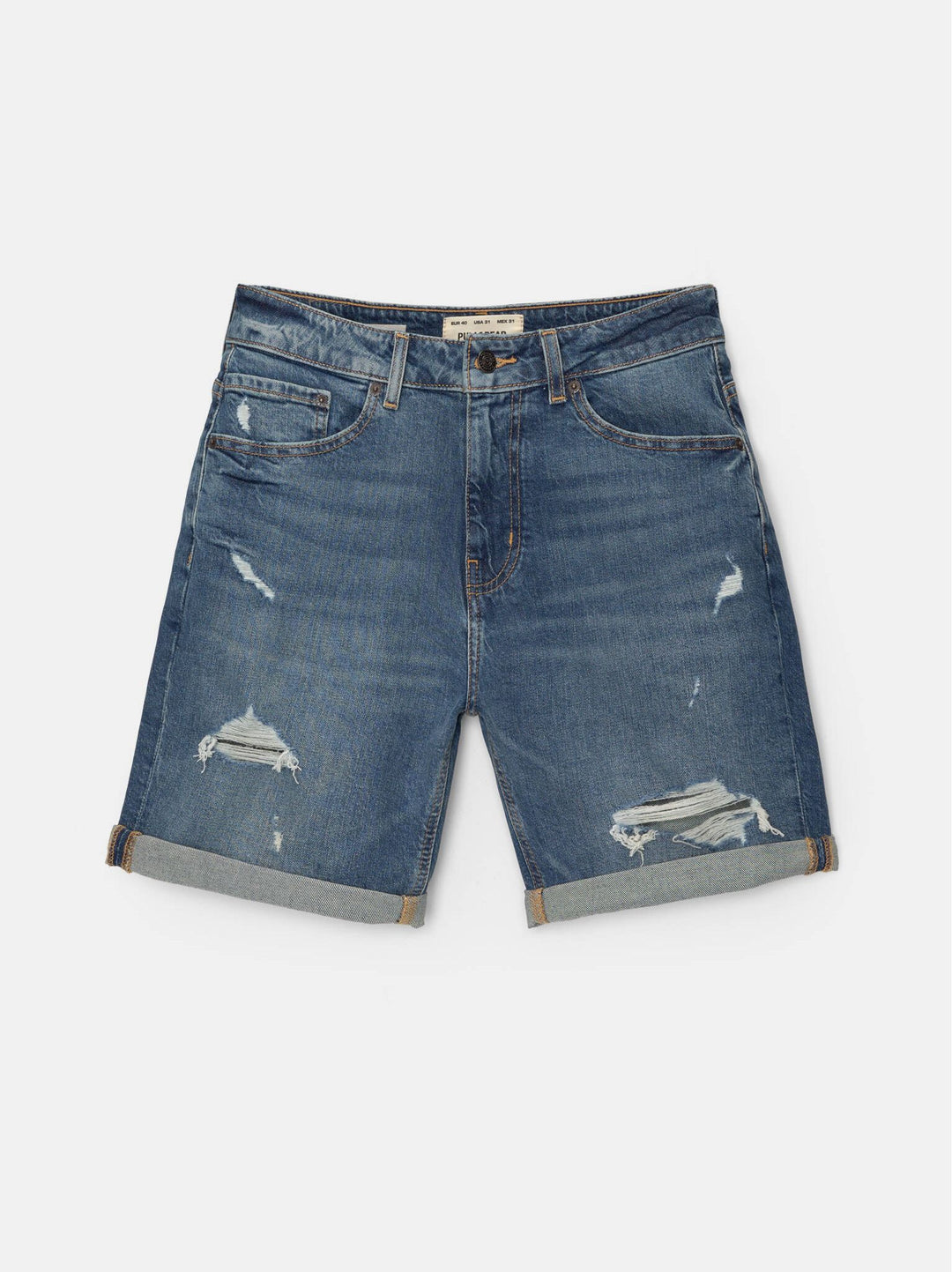 Moudda PULL & BEAR - Bermuda Denim Slim Déchiré - Tunisie 6