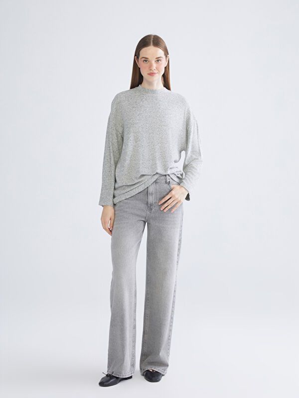 Moudda LC Waikiki - Sweatshirt en jersey Femme Mélange gris clair - Tunisie 2