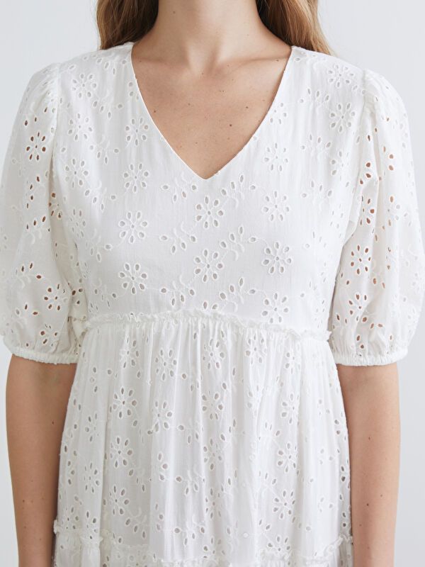 Moudda LC Waikiki - Robe manches courtes en tissu pour Femme - Tunisie 3