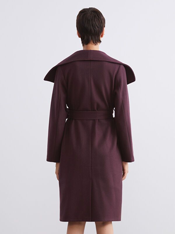 Moudda LC Waikiki - Manteau effet laine Femme Bordeaux - Tunisie 5