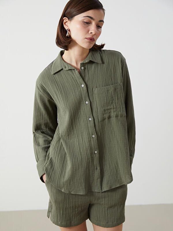 Moudda LC Waikiki - Chemise manches longues en tissu pour Femme - Tunisie 1
