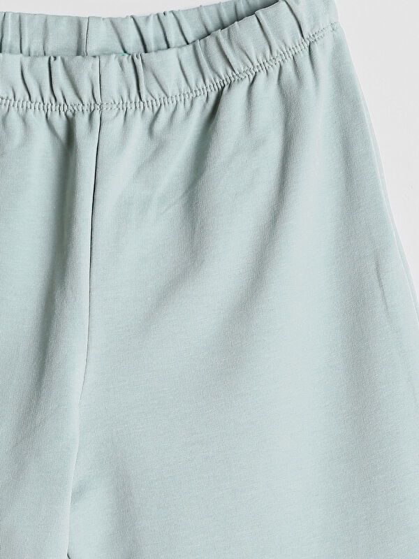 Moudda LC Waikiki - T-shirt jersey stretch basique Fille Vert terne - Tunisie 3