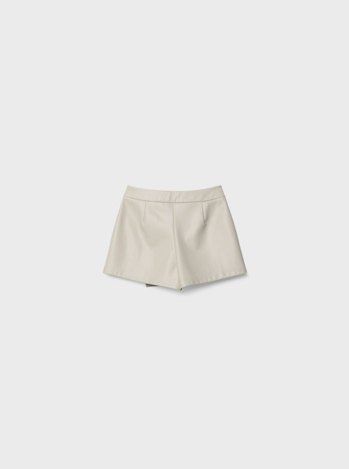 Moudda STRADIVARIUS - Jupe-Culotte Croisée en Simili Cuir avec Passepoil - Tunisie 3