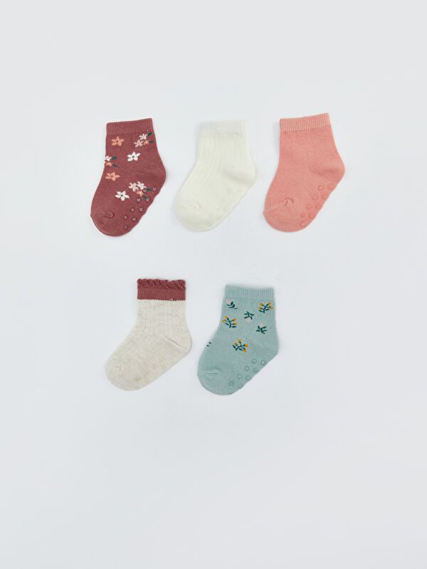 Moudda LC Waikiki - Chaussettes courtes Fille Rayure rose foncé - Tunisie 1