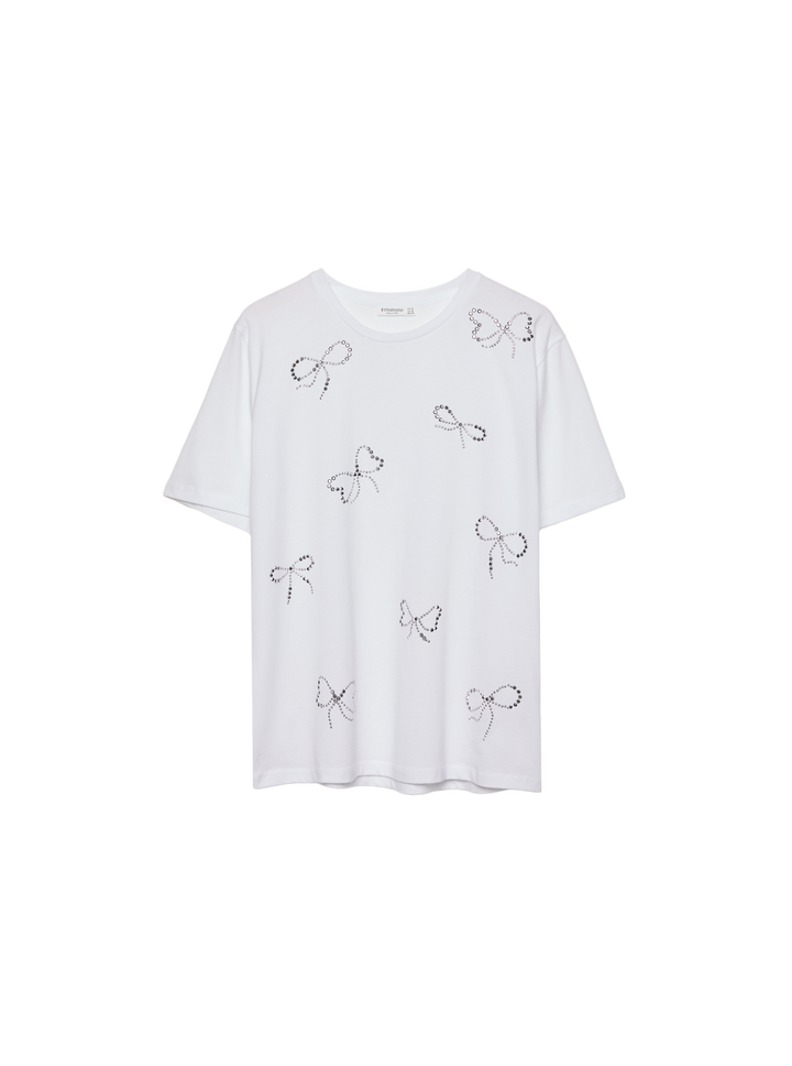 Moudda STRADIVARIUS - T-Shirt Nœuds Bijoux Manches courtes - Tunisie 1