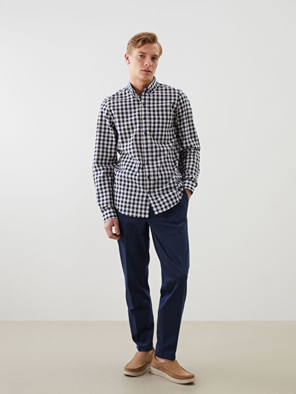 Moudda LC Waikiki - Pantalon chino tissé moyen Homme Mélange indigo - Tunisie 1