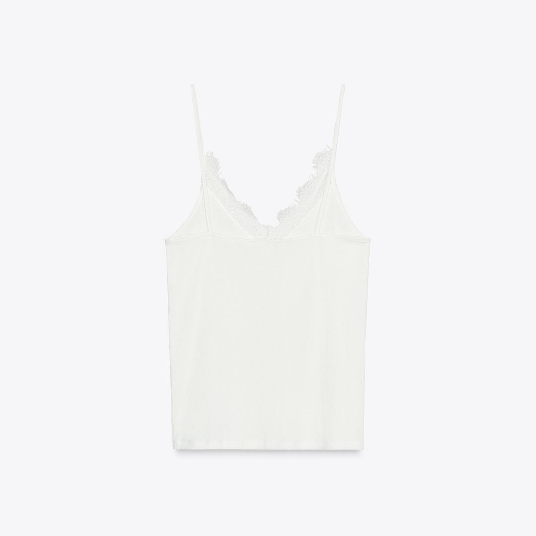 Moudda ZARA - T-Shirt - Bretelles, Côtes & Dentelle - Tunisie 2