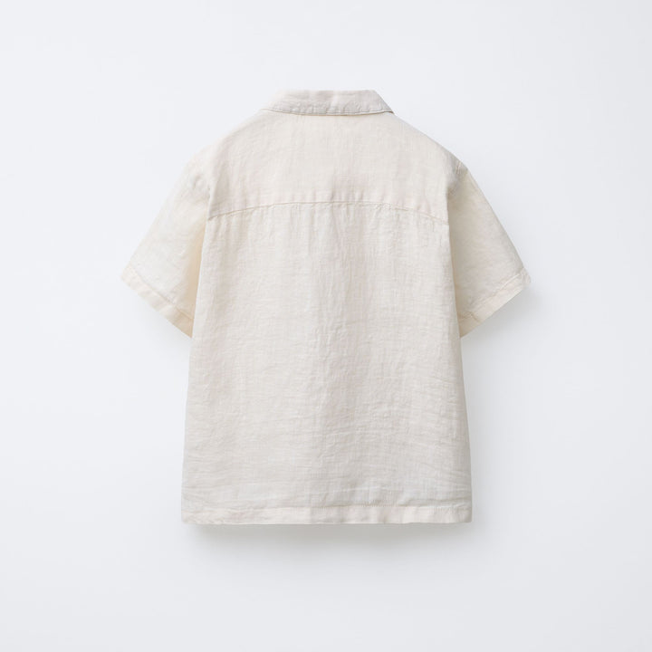 Moudda ZARA - Chemise Enfant 100% Lin - Col Bowling (Couleur BV) - Tunisie 2