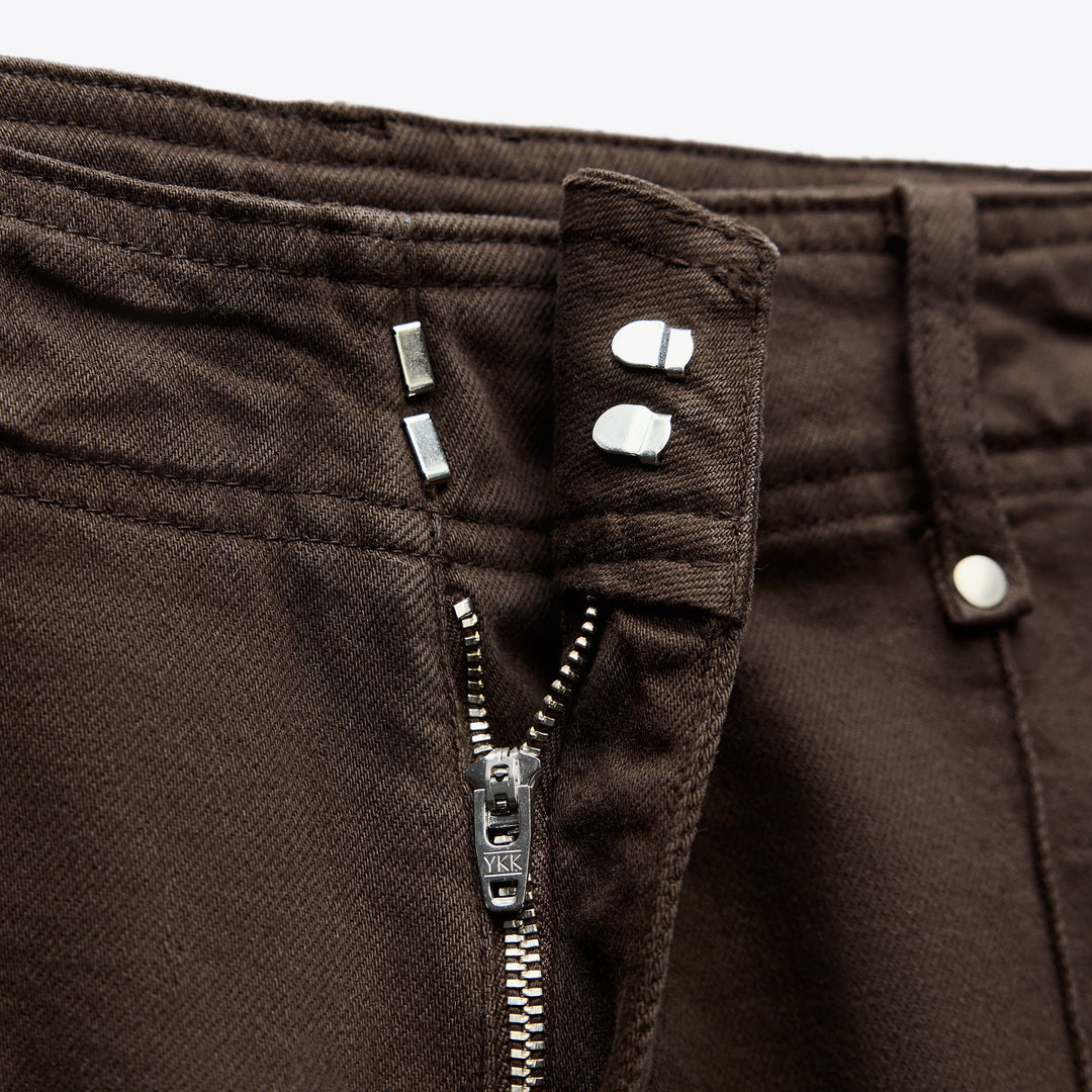 Moudda ZARA - Pantalon Wide Leg Tailleur - Marron - Tunisie 4