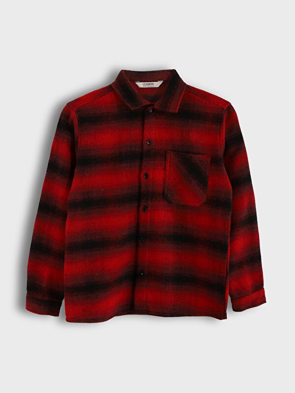 Moudda LC Waikiki - Chemise tissée manches longues Garçon À carreaux rouges - Tunisie 1