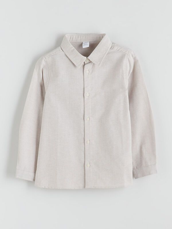 Moudda LC Waikiki - Chemise tissée manches longues Garçon Ecru - Tunisie 1